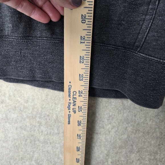 Vintage Charcoal Gray Graphic Hoodie Sweatshirt - Picture 4 of 5